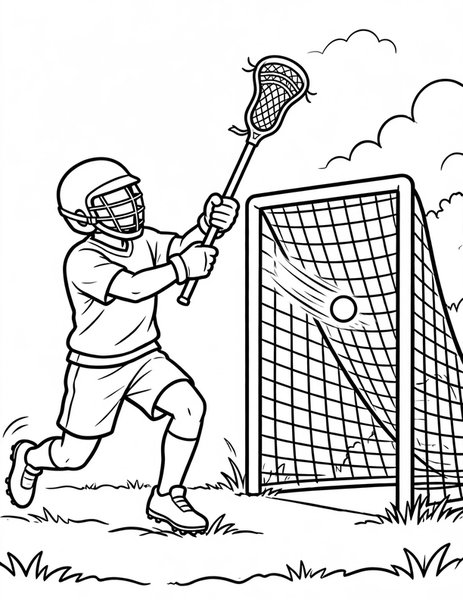Lacrosse Goal coloring page