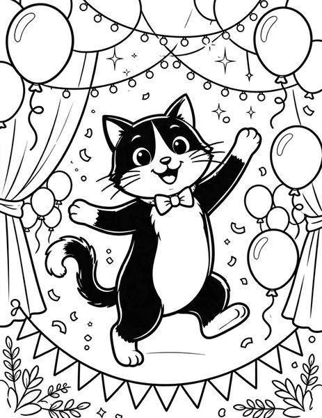 Tuxedo Gala coloring page