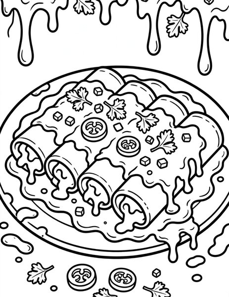 Enchiladas coloring page