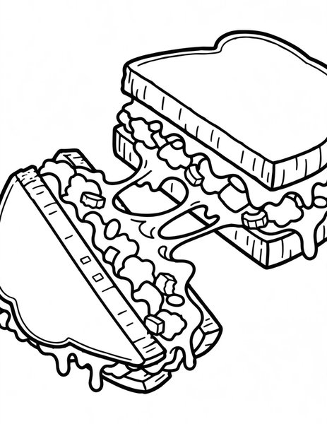 Tuna Melt coloring page