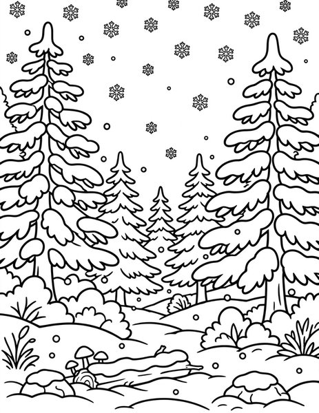 Winter Hush coloring page