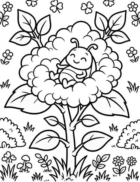 Spittlebug Foam Bath coloring page