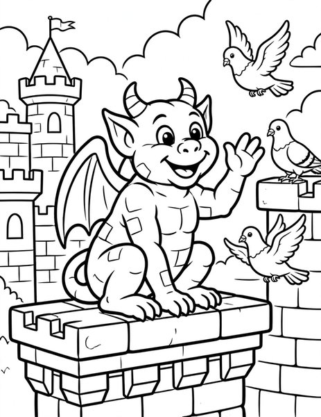 Gargoyle Watch coloring page