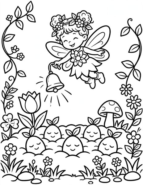 Spring Sprite coloring page