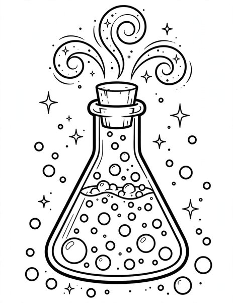 Green Potion coloring page