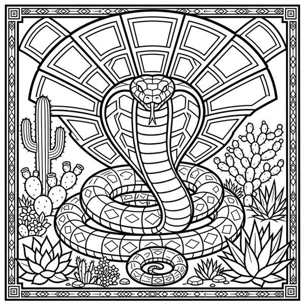 Cobra coloring page