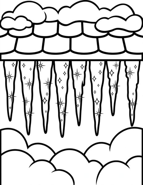Icicle Row coloring page
