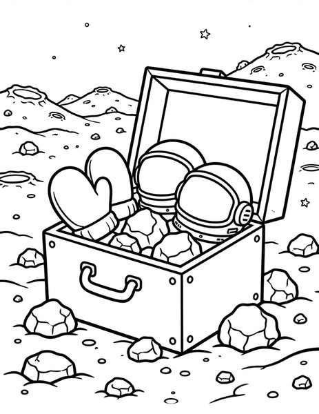 Lunar Lost and Found coloring page