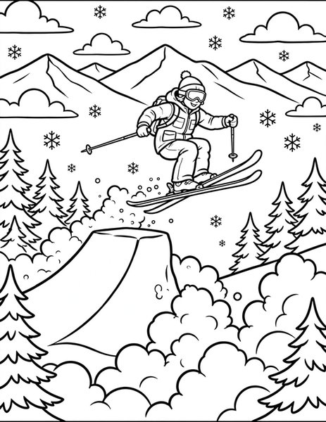 Powder Jump coloring page