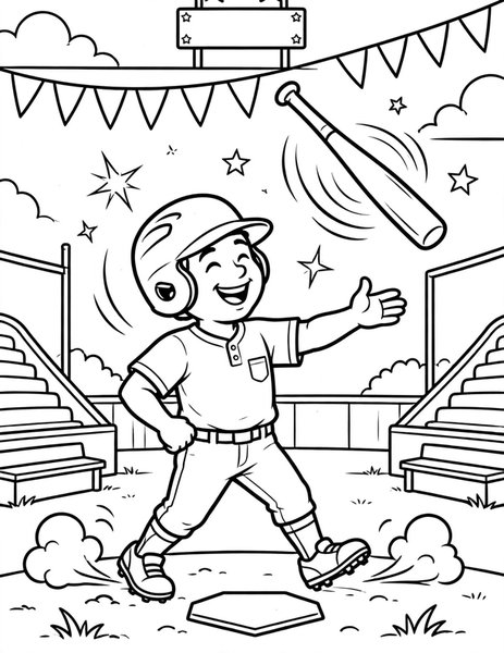 Bat Flip coloring page