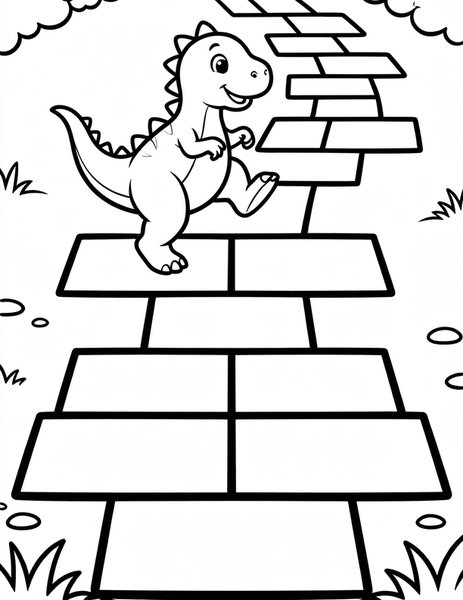 Hopscotch coloring page