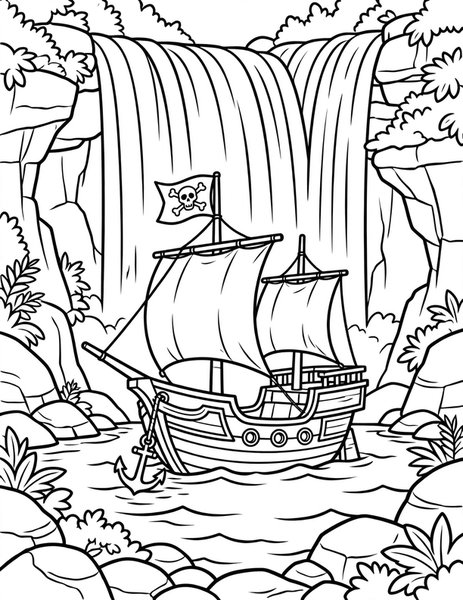 Pirate Cove coloring page