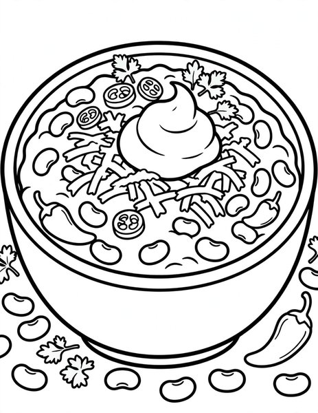 Chili Bowl coloring page