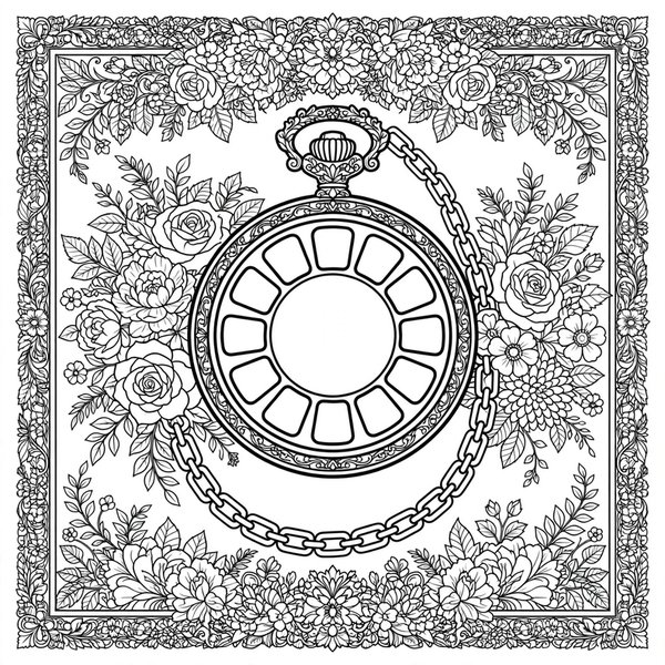 Pocket Watch coloring page