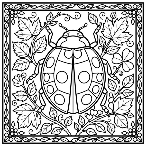 Ladybug coloring page