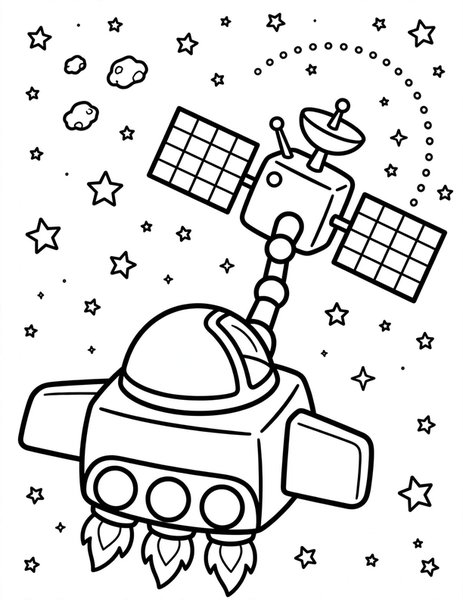 Space Tug coloring page