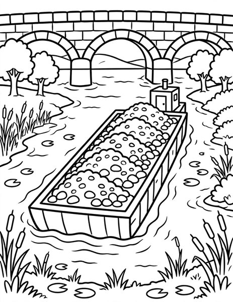 Barge Haul coloring page