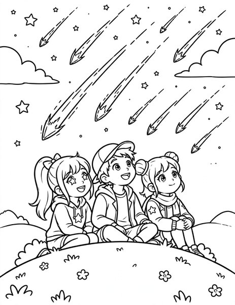 Meteor Watch coloring page