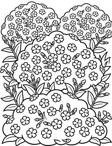 Phlox Pillow coloring page