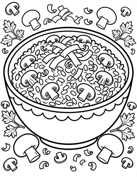 Risotto coloring page