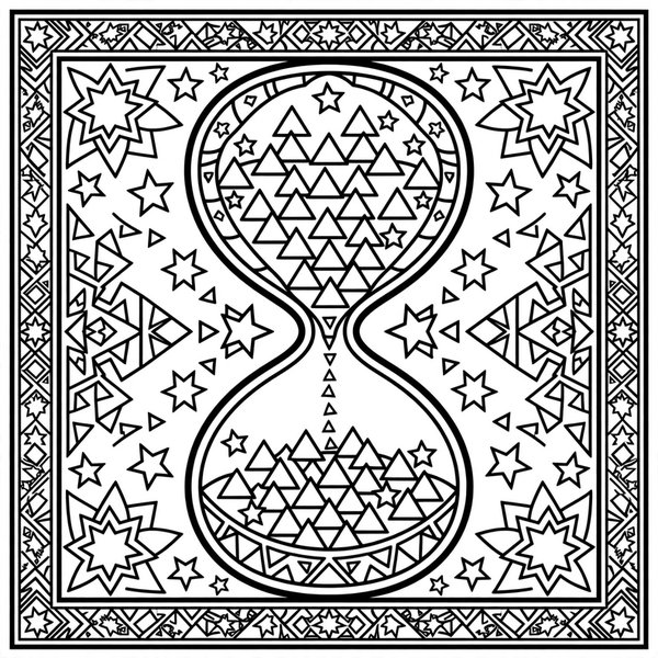 Hourglass coloring page