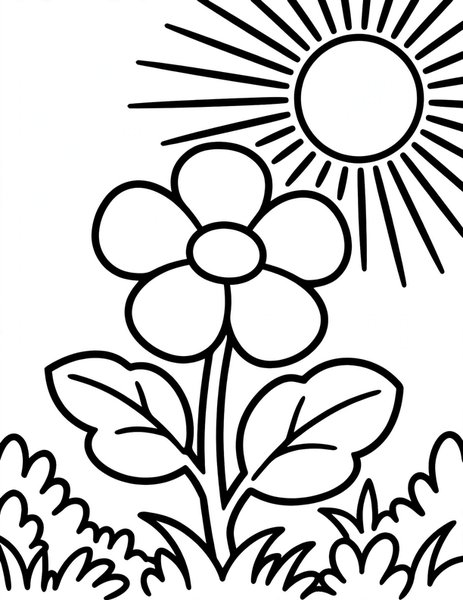 First Bloom coloring page