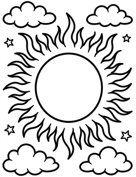 Solar Eclipse coloring page