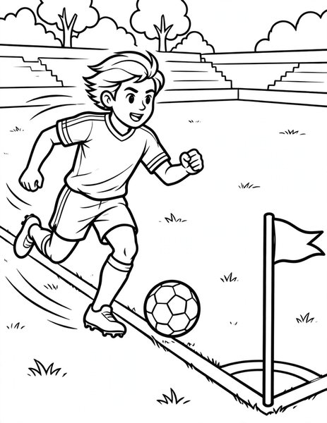 Corner Flag coloring page