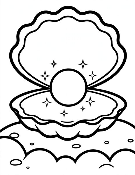 Oyster Pearl coloring page