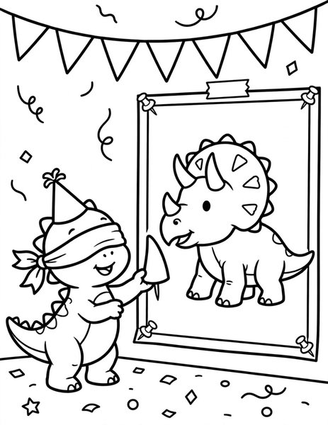 Pin the Horn coloring page