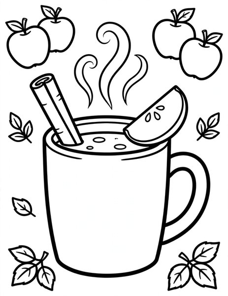 Apple Cider coloring page