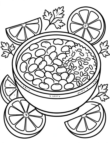 Feijoada coloring page