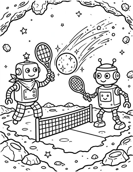 Comet Tennis coloring page