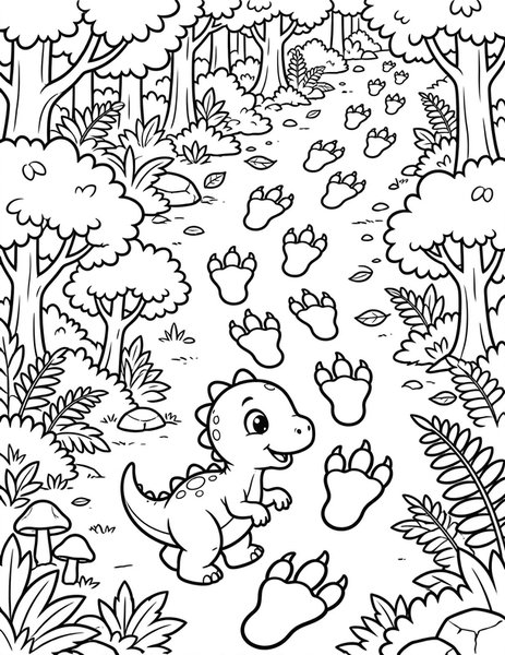 Footprint Trail coloring page