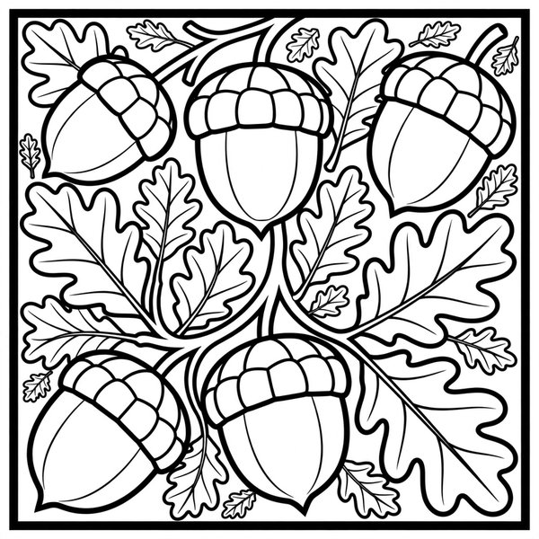 Acorn coloring page