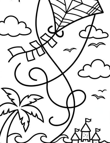 Stunt Kite coloring page