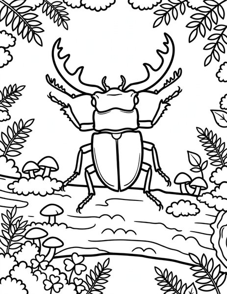Stag Beetle coloring page