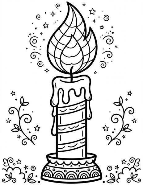 Magic Candle coloring page