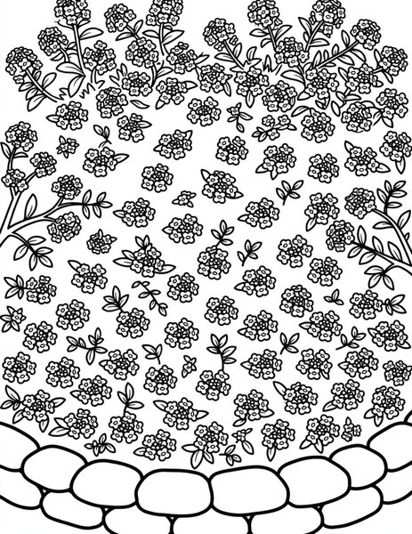 Sweet Alyssum Carpet coloring page