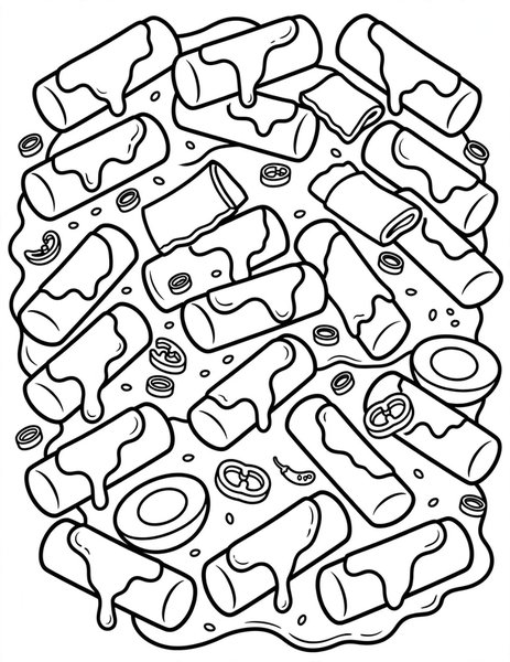 Tteokbokki coloring page
