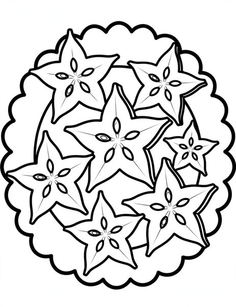 Star Fruit coloring page