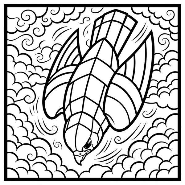 Falcon coloring page