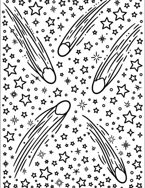 Meteor Night coloring page