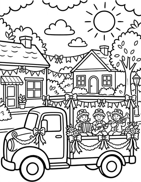 Festival Truck coloring page