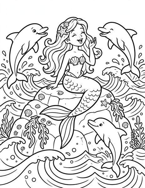 Mermaid Song coloring page