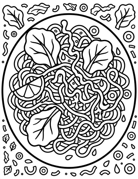 Veggie Yakisoba coloring page