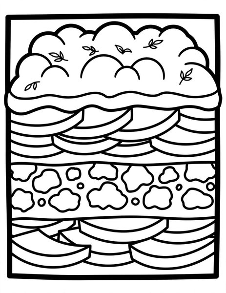 Moussaka coloring page