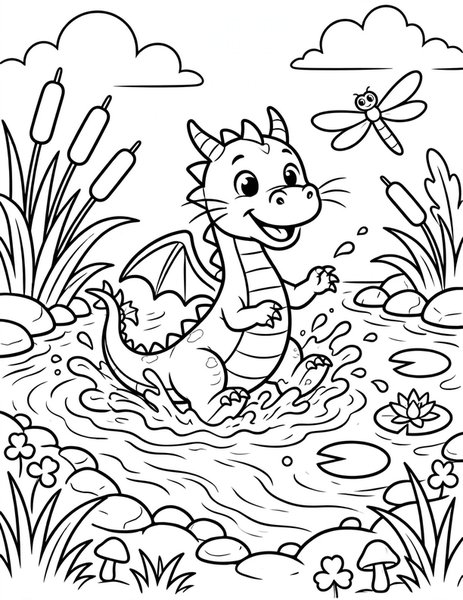 Brook Dragon coloring page