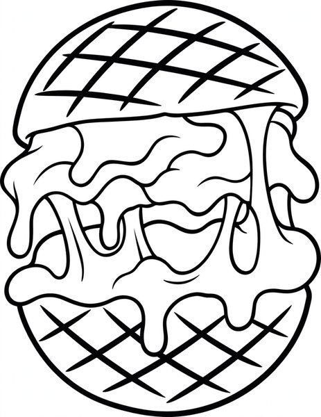 Arepa coloring page