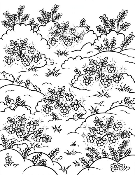 Lingonberry Heath coloring page